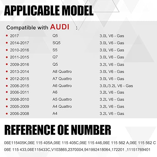 Miniatura 2 de Carcasa de filtro de aceite de aluminio mejorada compatible con Audi A4 2005-2008 A5 2008-2014 A6 A7 A8 Quattro Q5 Q7 2010-2015 RS5 S4 S5 SQ5