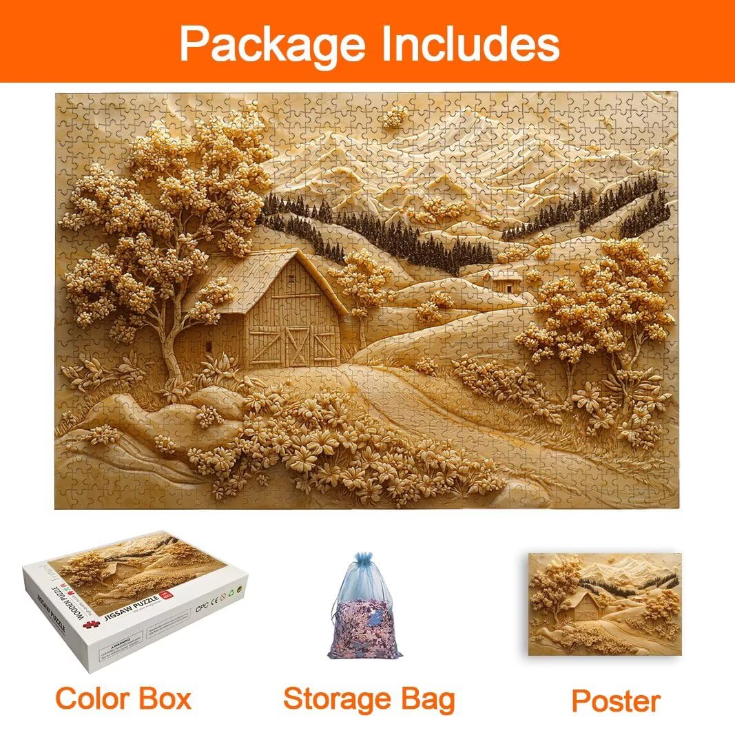 Puzzle Farm, Puzzle 2000 Pieces Puzzle, Gift, Women, Decor -8582