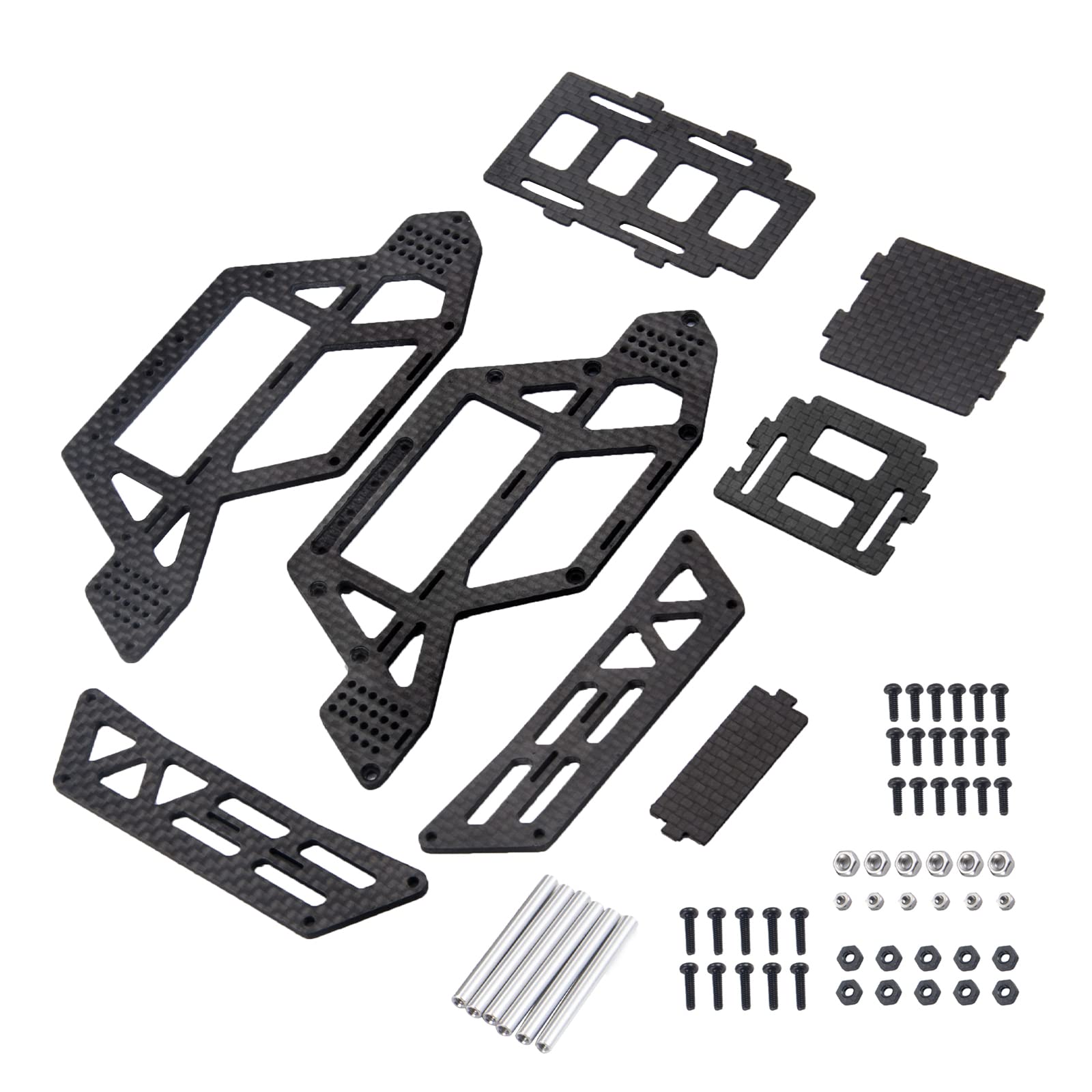 QUPA AM STORE RC Carbon Fibre Chassis Frame Rocks Cage Body Shell Kit for SCX24 Upgrade 1/24 RC Crawler Car Parts