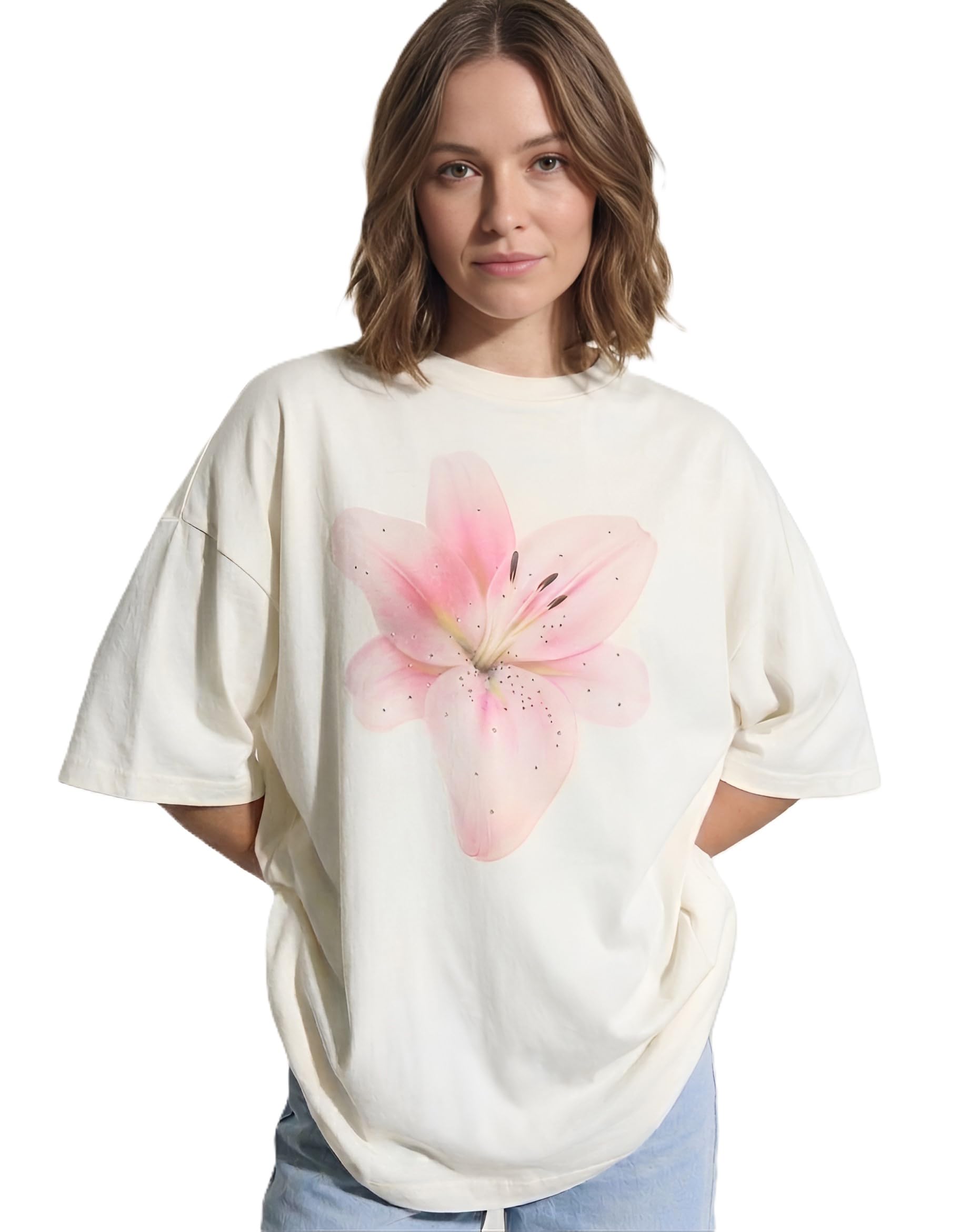 tfortees Women Cotton Oversized T-Shirt Casual Wear | Relaxed Fit, Round Neck-picture-57