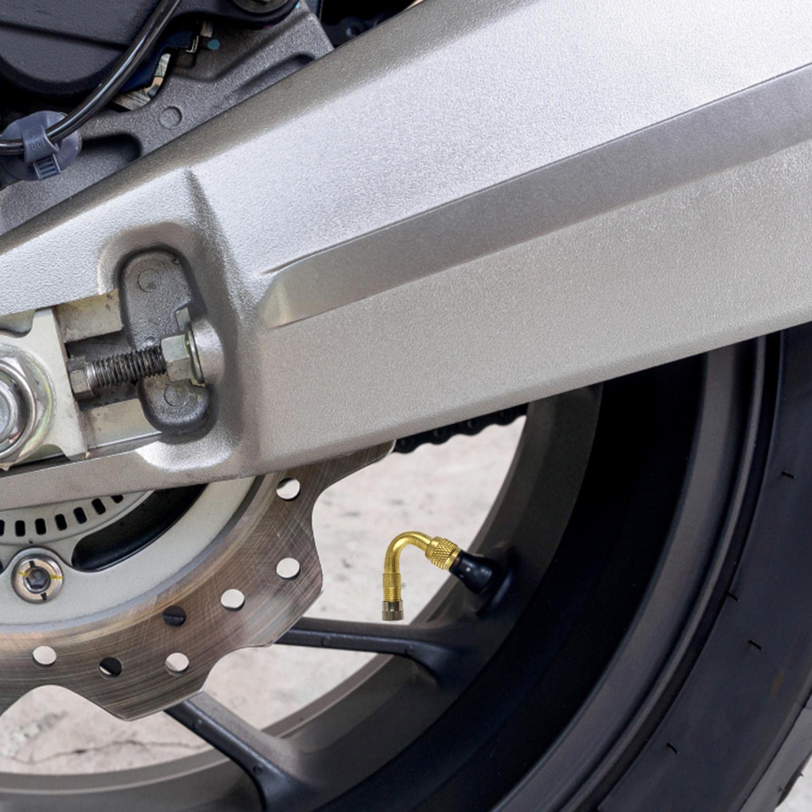 Asta di estensione per valvola pneumatici da 15 g, adattatore per stelo, prolunga 'aria, connettore a 90 gradi, strumento di gonfiaggio portatile per biciclette, moto, ruote di scooter, facile
