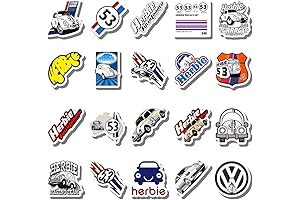 Herbie the Love Bug 20 Cute Vinyl Sticker Pack