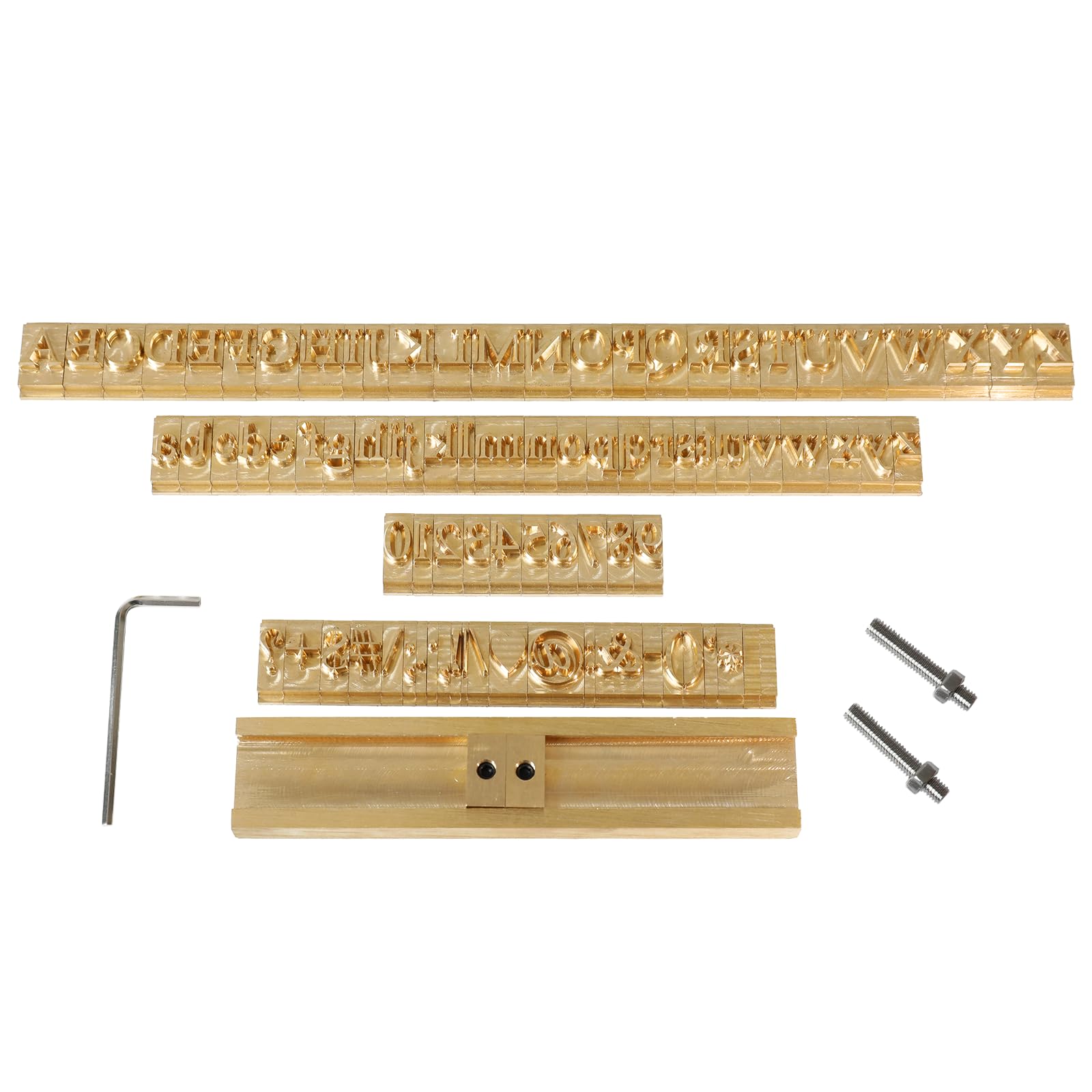 Estampado de letras flexibles de cobre y latón, números, alfabetos, símbolos, caracteres, moldes de grabado CNC para máquina de estampado en caliente (0.394 in Time New Roman)