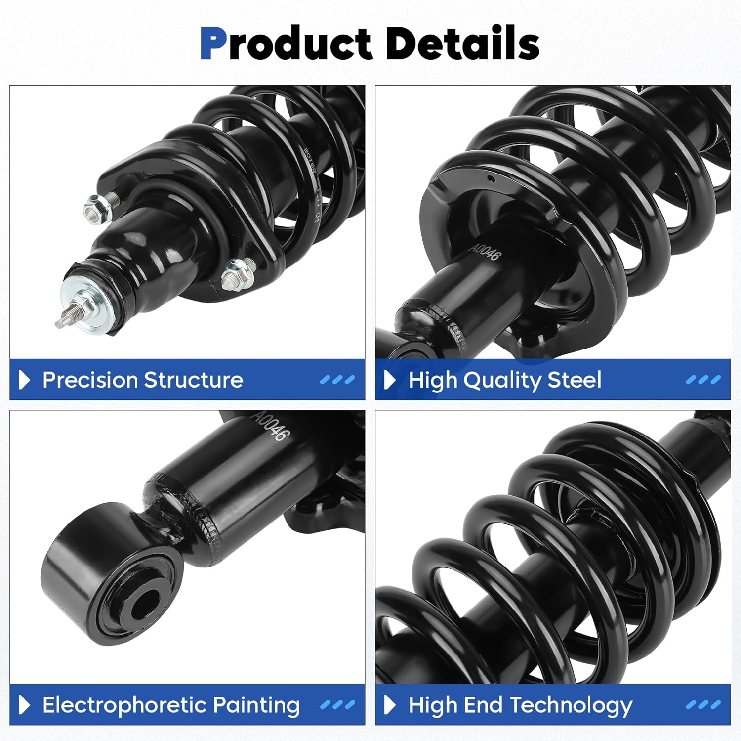Rear Shock Absorber Struts Assembly w/Coil Spring Fit for Honda CRV 2002-2006, Replace for 181380L 181380R（Set of 2)