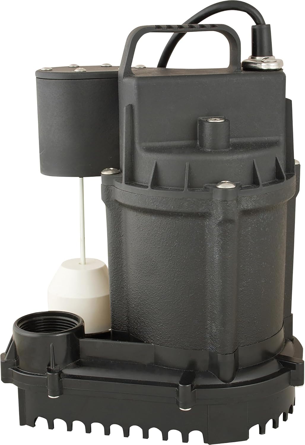 Star 3SVS 1/3 HP Cast Iron Submersible Sump Pump (1-1/2" Discharge Passes 3/8" Solids) Low Profile Premium Vertical Float Switch, 54 GPM