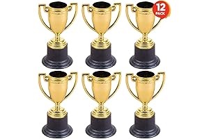 Gold Plastic Trophies for Kids - Durable with Realistic Gold Color