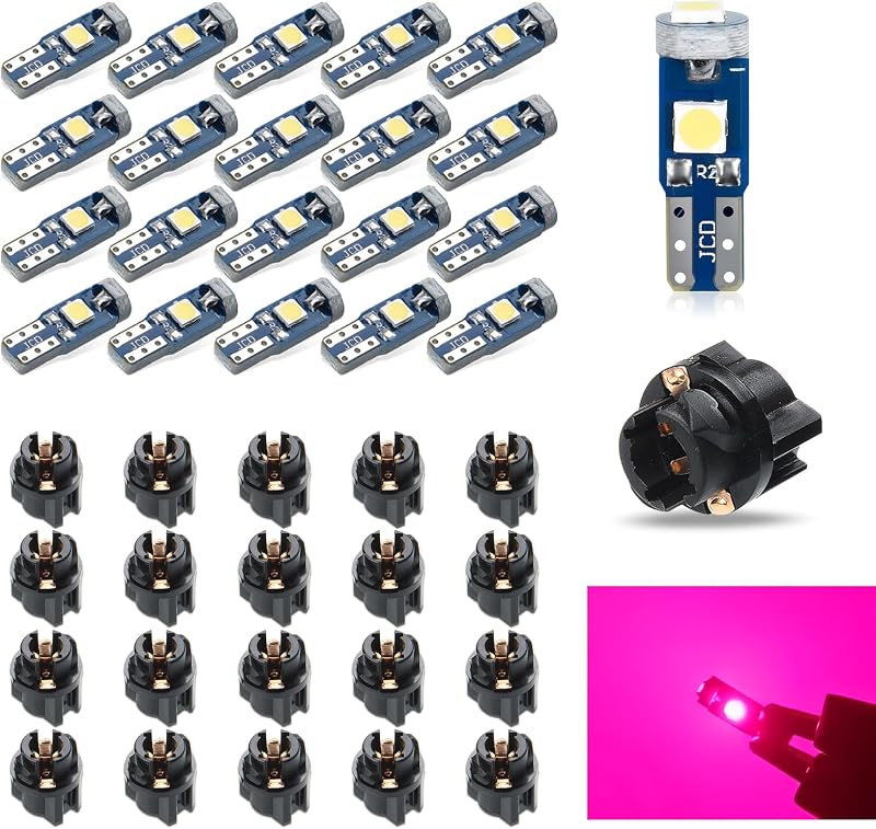 Kit de Lâmpadas LED T5 Roxas Yumfugu para Painel Automotivo com Soquete de Torção – 20 unidades