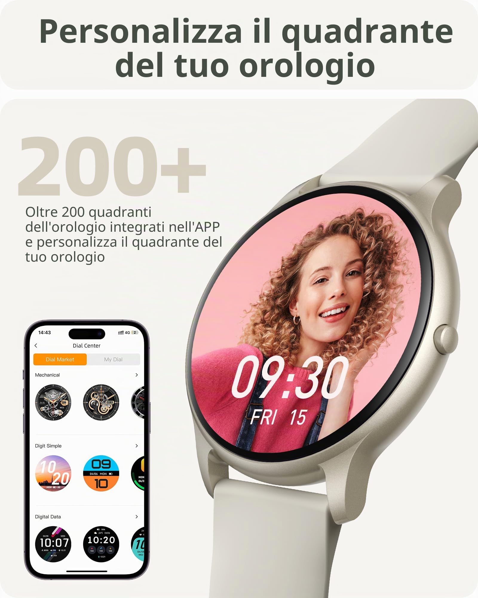 Parsonver Smartwatch Uomo Chiamate Bluetooth, 100 + Modalità Sportive, 1.32" Fitness Sportivo Orologio Fitness Monitor del SpO2/Sonno/Cardiofrequenzimetro, Smart Watch Argento Stellare SPROD1 | 1.32" Fitness Sportivo Orologio con Monitor del SpO2/Sonno/Fr
