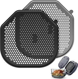 2 PCS Silicone Splatter Shields for Ninja Crispi Pro AS101CY &BlackGrey
