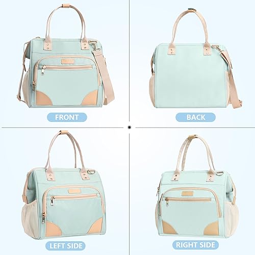 Miniatura 7 de YESBAG Lonchera grande resistente al agua a prueba de fugas con aislamiento térmico para el trabajo, viajes y picnic, mujeres y hombres (verde)