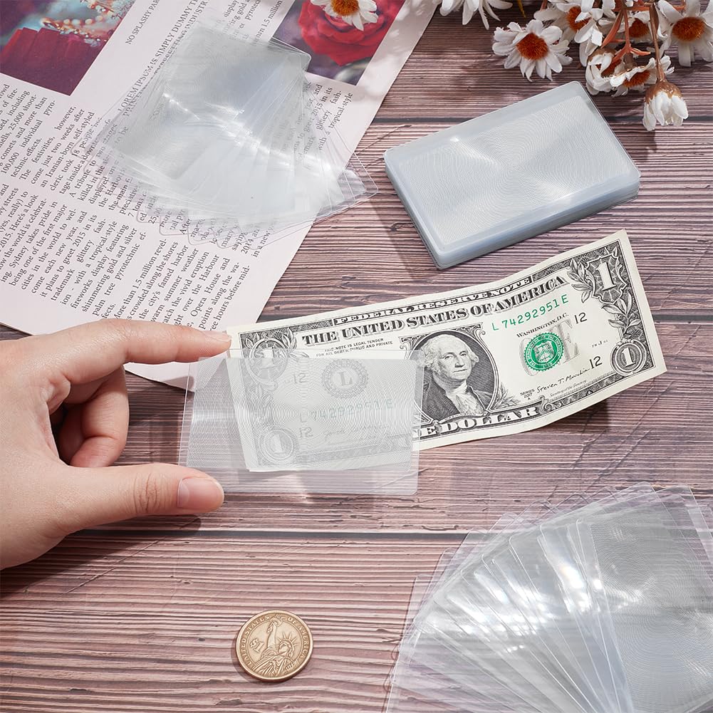NBEADS 140 Pcs 5x Card Size Magnifiers, Credit Card Size Pocket Magnifier Portable Magnifying Lens for Reading Book Newspaper Low Vision Aids, 8.5x5.5cm - Image 3