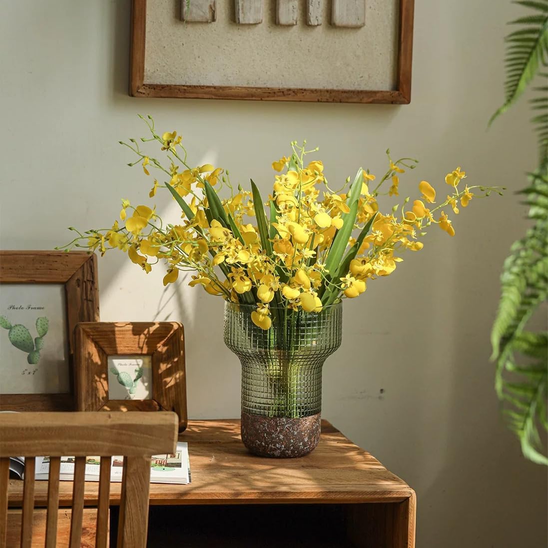 Rustic Reach Wendy's Dancing Lady Orchid Stem 20.5" Tall Five Stems