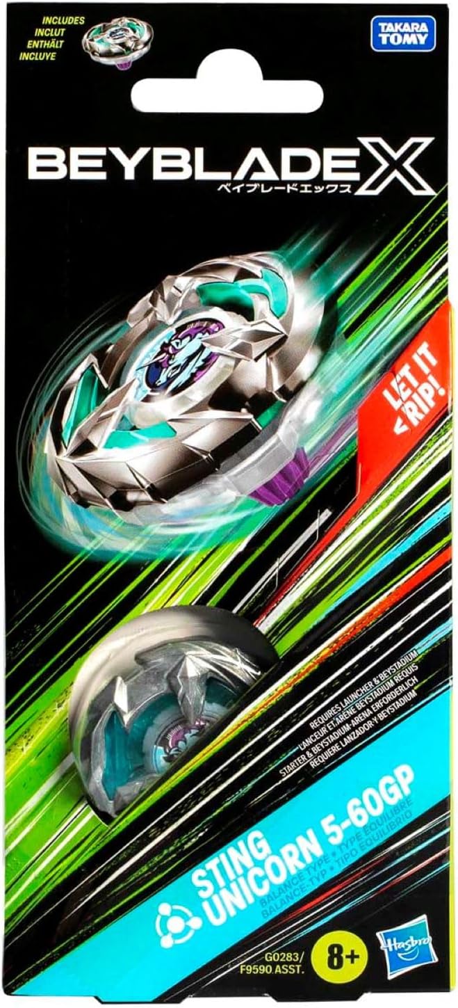 Hasbro Beyblade X Sting Unicorn 5-60GP Spinning Top Booster Pack