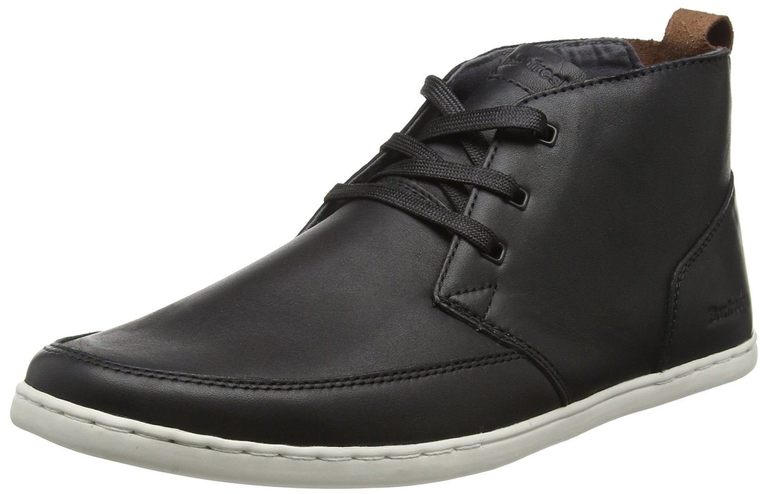 Fresh Box Boxfresh Symmons Sh Black White Mens Leather Mid Trainers Boots