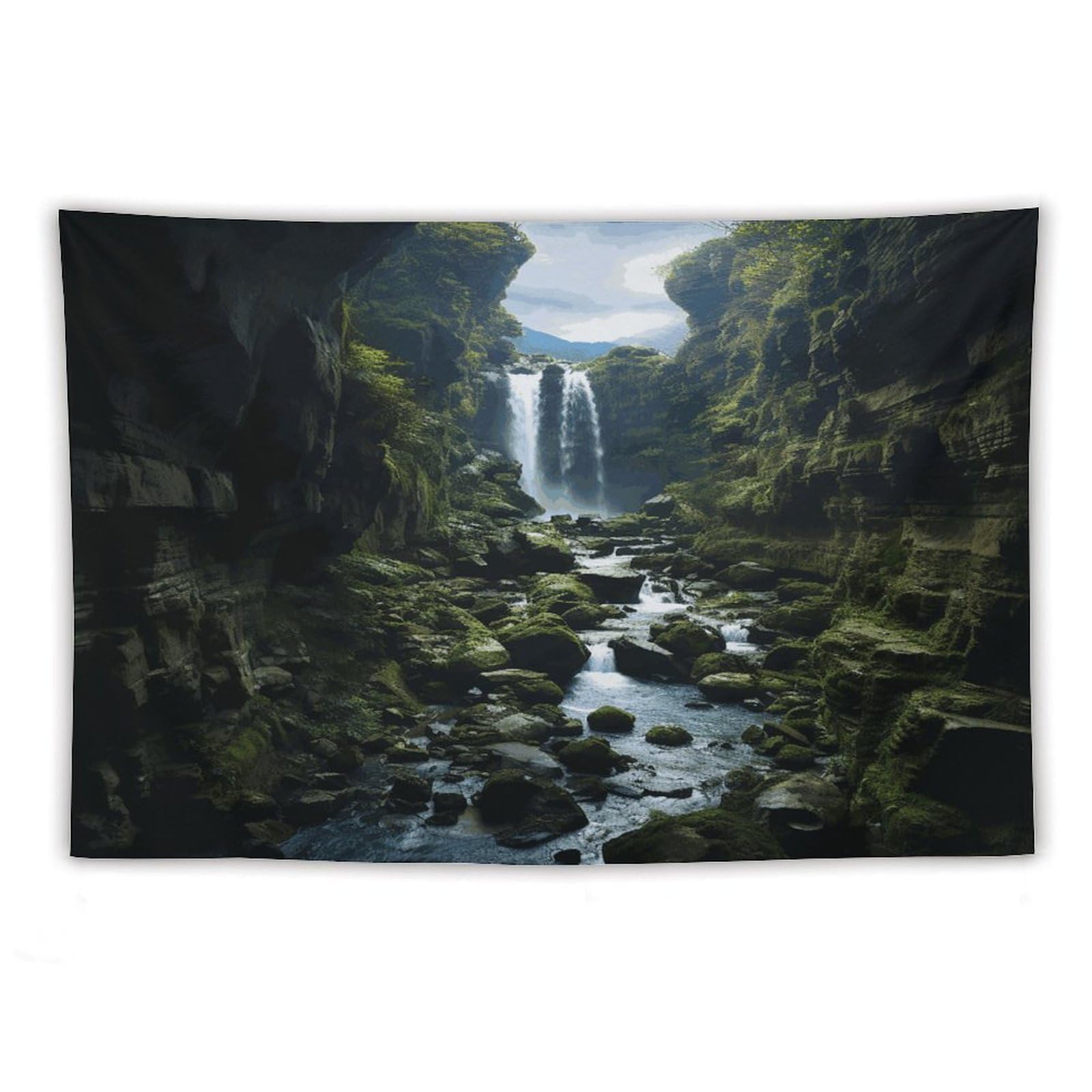 LDGSUPH Waterfall Cliff Tapestry Wall Hanging Decor Anti-fading Aesthetic Wall Tapestries Fashion Wall Blanket Decor Modern Wall Art Tapestry for Bedroom Home Decor 40"x60"