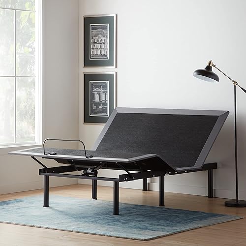 Miniatura 3 de LUCID Base de cama ajustable L150, Bluetooth, aplicación para teléfono, inclinación de cabeza y pies, masaje dual interactivo, control remoto