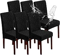 Vista 34 de Fundas Impermeables para Sillas de Comedor, Fundas para Sillas de Comedor Elásticas Parsons Fundas para Sillas, para Comedor Cocina Protector