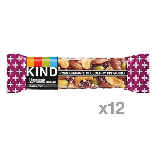 Miniatura 2 de KIND Barritas de granada y arándanos pistashio + antioxidantes, sin gluten, bajas en azúcar, 1.4 onzas, 12 unidades