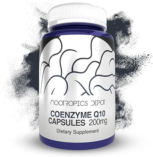 Nootropics Depot Cápsulas CoEnzyme Q10  200mg  Ubiquinona  180 unidades  Energía, Función Cognitiva y Celular disponible en Yaxa Colombia