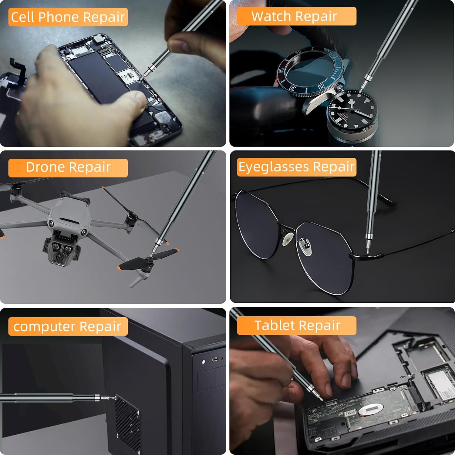 Small Precision Screwdriver Set,50 in 1 Professional Magnetic Mini Screwdriver Repair Tool Kit for PC,Computer,Laptop,Iphone,Cell Phone,MacBook,Tablet,Watch,Eyeglasses Electronic Ring Doorbell