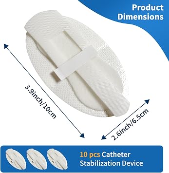 10 pcs Foley Catheter Stabilization Devices,Sterile Individually Packaged,Self-High Adhesive Catheter Supplies for Single/DoubleTube Holder,Catheter Holder