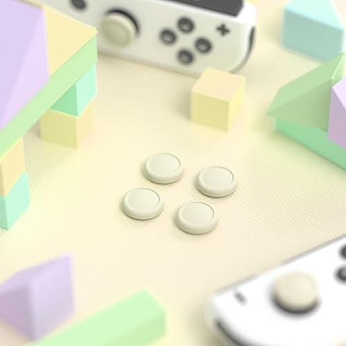 Vista 88 de eXtremeRate PlayVital - Tapas para joystick Switch Lite, tapa analógica de silicona para empuñaduras de pulgar OLED Joycon - Gris claro