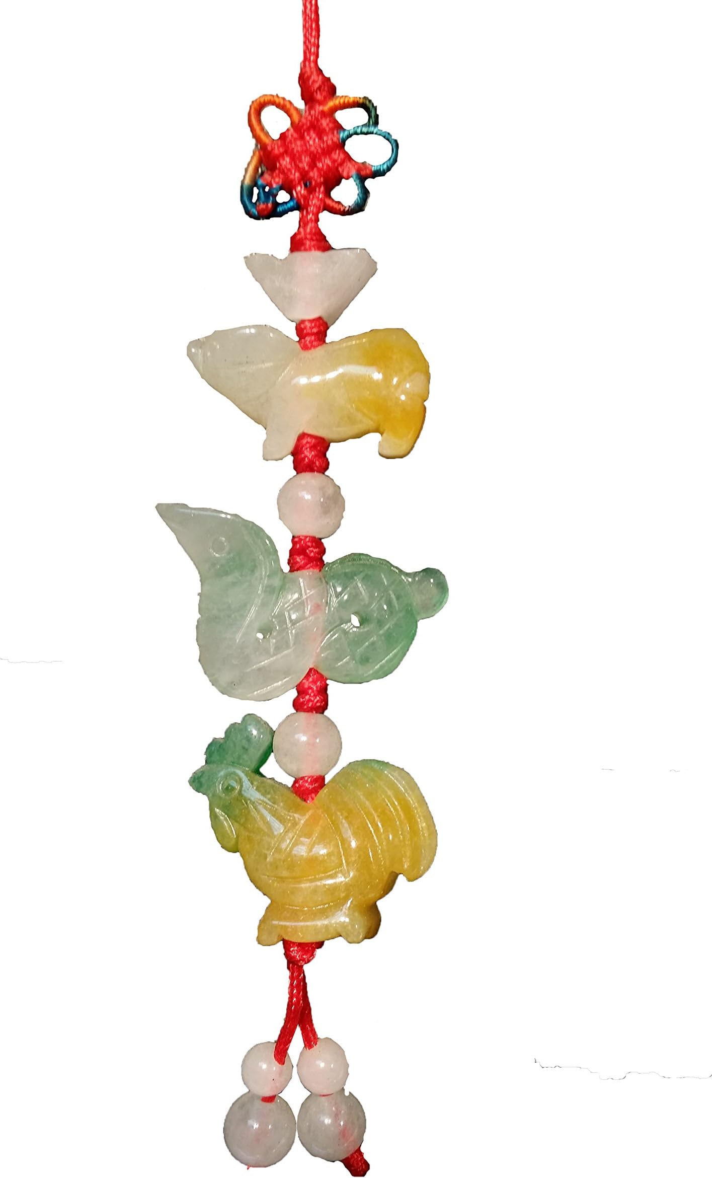2017 Year of Rooster Chinese Feng Shui hand-carved Lucky Jade Ox, Snake, and Rooster Zodiac Allies Charms and Money Talisman