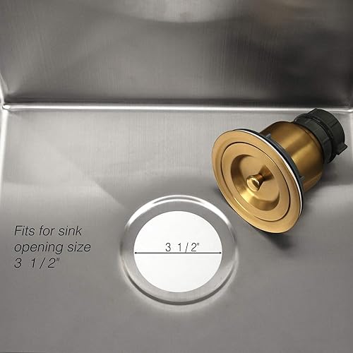 Miniatura 5 de LQS Conjunto de drenaje para fregadero de cocina, colador de fregadero de cocina con cesta de basura extraíble profunda, brida de eliminación de