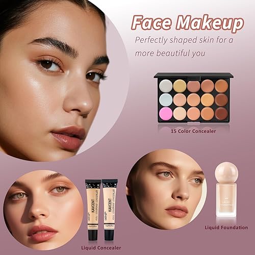 Miniatura 4 de Juego de maquillaje para adolescentes, kit de maquillaje para adolescentes y mujeres, kit completo de maquillaje para adolescentes, juego de regalo