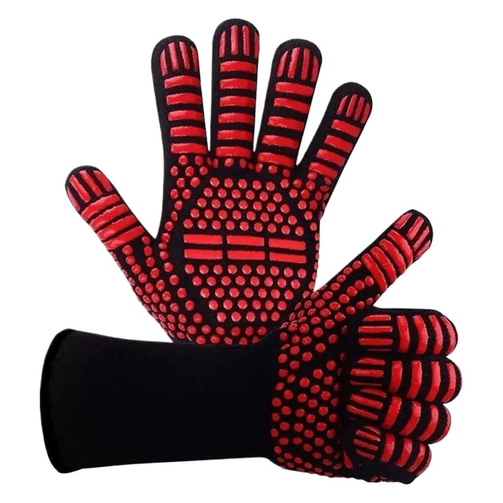 Genérico Guantes BBQ de Fibra de aramida y Silicona Resistentes al Calor