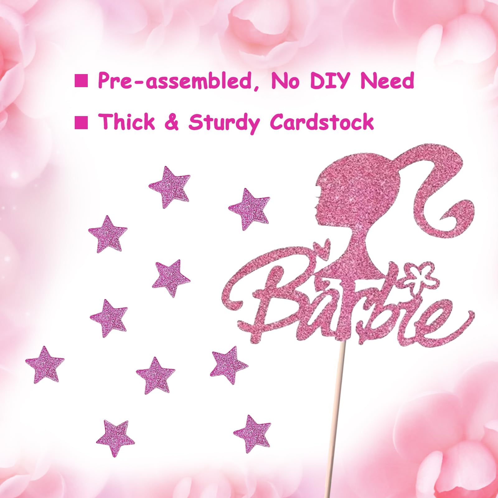 Decorazioni Torta Barbie 35 Pezzi - Cake Topper Per Feste, Compleanni - Foto 10