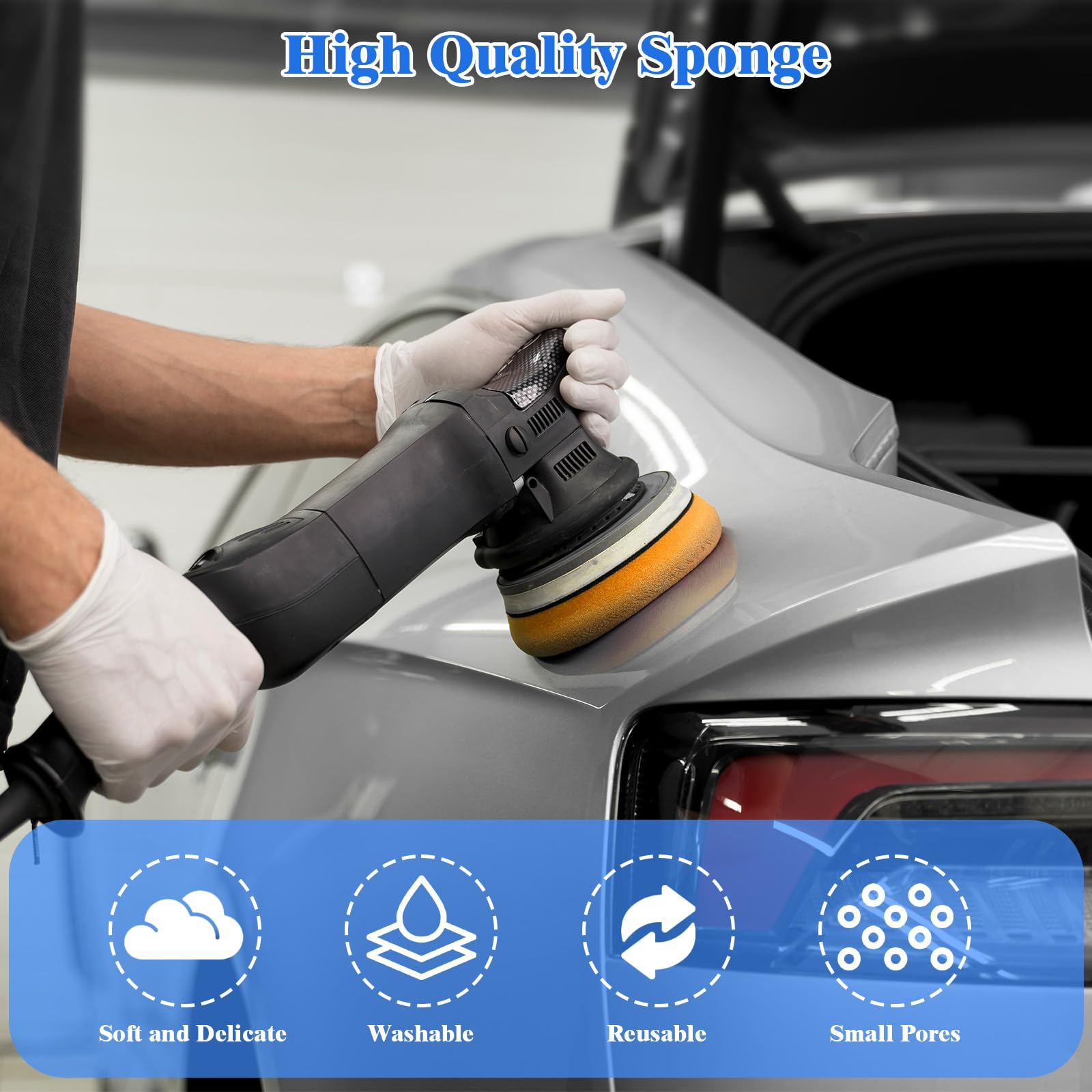 23 Pièces Polissage Voiture Kit, 80mm Éponge, Pour Perceuse M10, Meulage Et Cirage Dans Machines à Polir