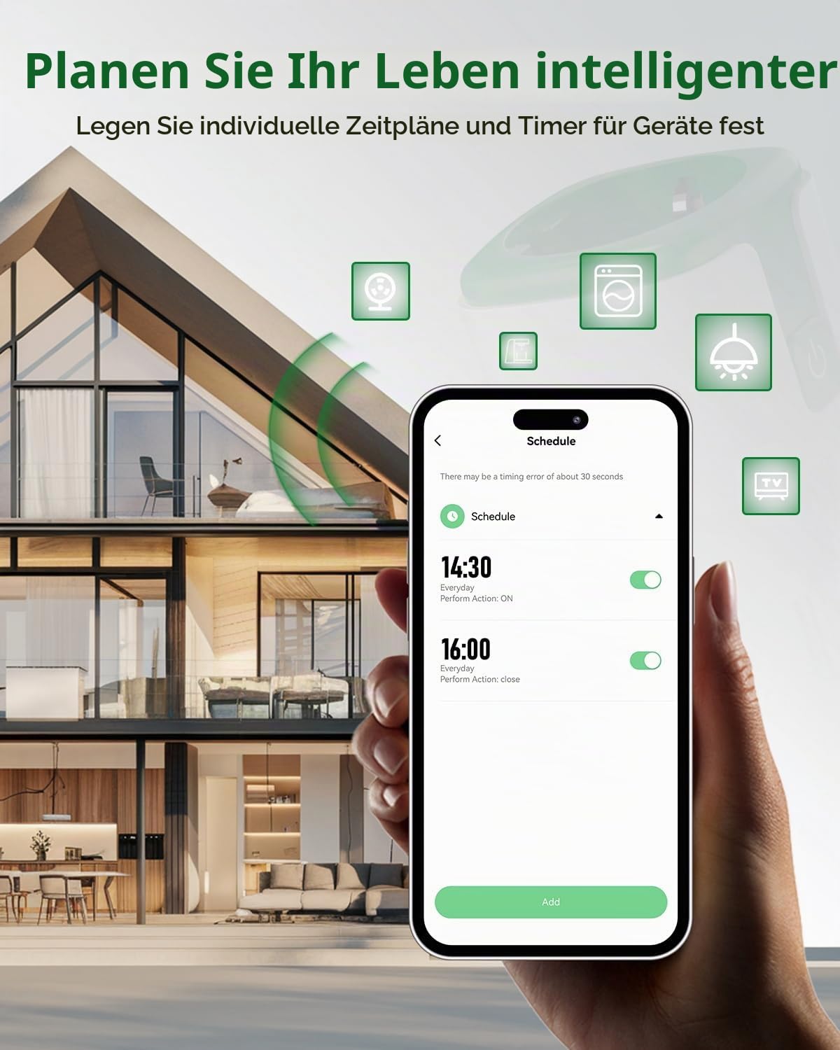 WLAN Steckdose 4er Pack Smart Life Fernbedienung Steckdose | 16A 2,4 GHz WiFi Steckdose mit Stromverbrauch Messen, Zeitschaltuhr Sprachsteuerung funktioniert mit Alexa, Google Home