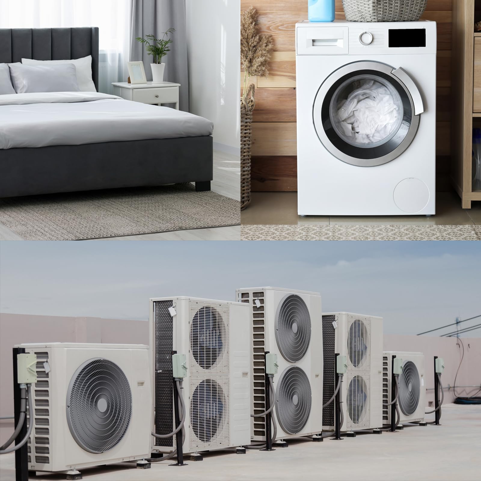 QUARKZMAN 4 twarde gumowe podkładki antywibracyjne, kwadratowe maty izolacyjne wibracyjne 50 mm, antypoślizgowe gumowe klocki zapobiegające hałasom do HVAC, grubość 10 mm