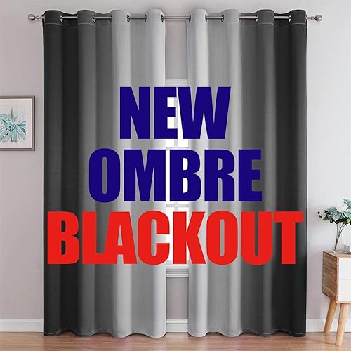 G2000 Cortinas opacas y cortinajes para dormitorio, sala de estar, 84 pulgadas de largo, color gris y blanco grisáceo, degradado ombré, para