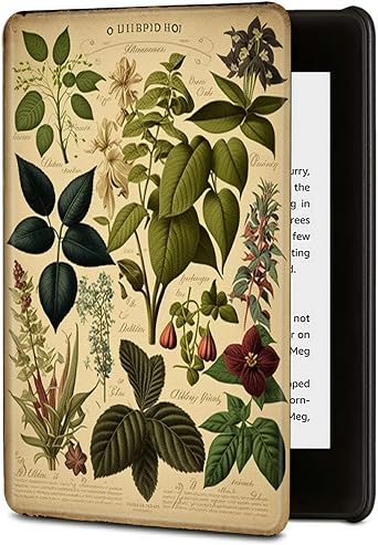 Case for 6" Kindle Paperwhite 10th Generation, 2018 Release PU Leather Cover with Auto Sleep Wake for Kindle Paperwhite 4 10th Gen, Plant Specimen
