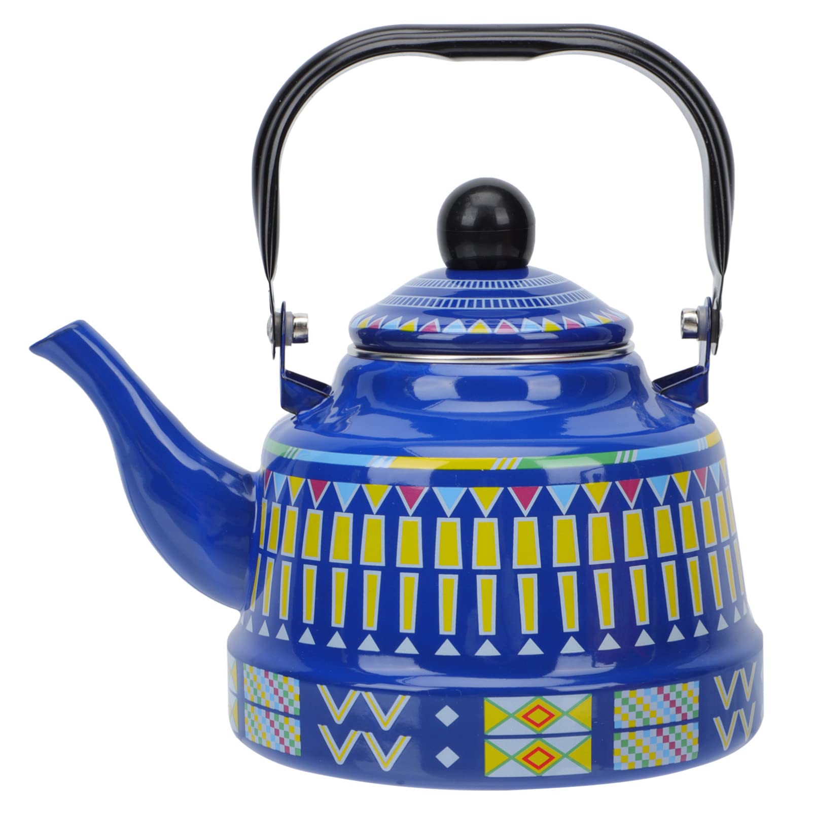 Enamel Ceramic Eletric Tea Kettle: 7L Gooseneck Water Kettle Vintage  Teapot Camping Coffee Pot Milk Tea Serving Jug with Spout for Kitchen Blue