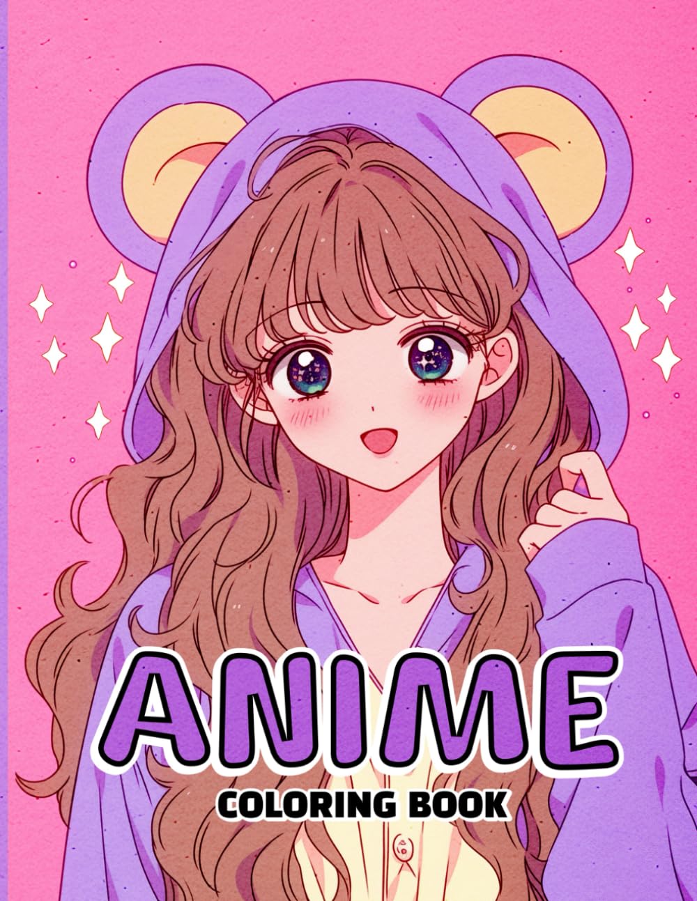 Anime Coloring Book: Over 50 Simple Anime Manga Coloring Pages of Kawaii Anime Girls, Coloring Book for Kids, Teens and Tweens