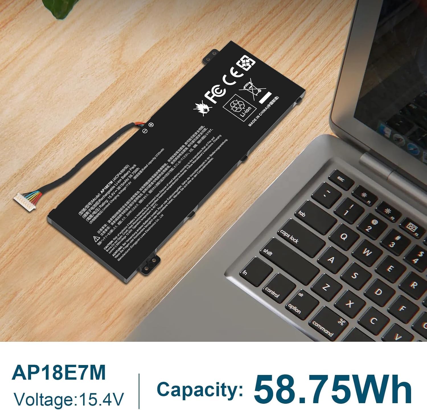 AP18E7M Battery for Acer Nitro 5 AN515-44 AN515-54 AN517-51 Nitro 7 AN715-51, Aspire 7 A715-74G, Predator Helios 300 PH315-52 PH317-53, Triton 300 PT315-51, AP18E8M 4ICP4/69/90 4ICP4/70/88 KT00407009