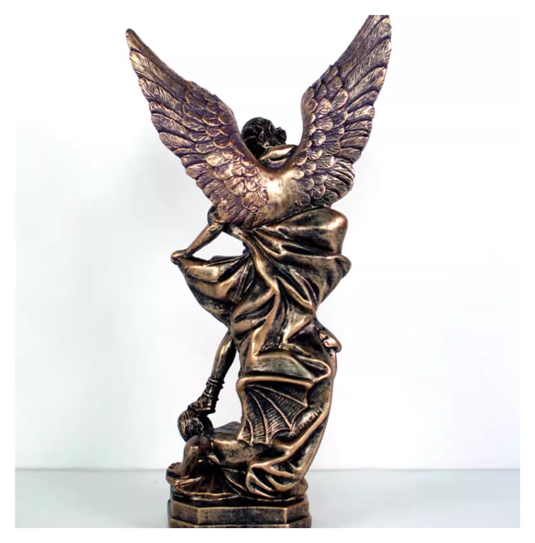 Regalos de inauguración Estatua de San Miguel Arcángel - Escultura Resina Figura Santo 12,4" Decoración única