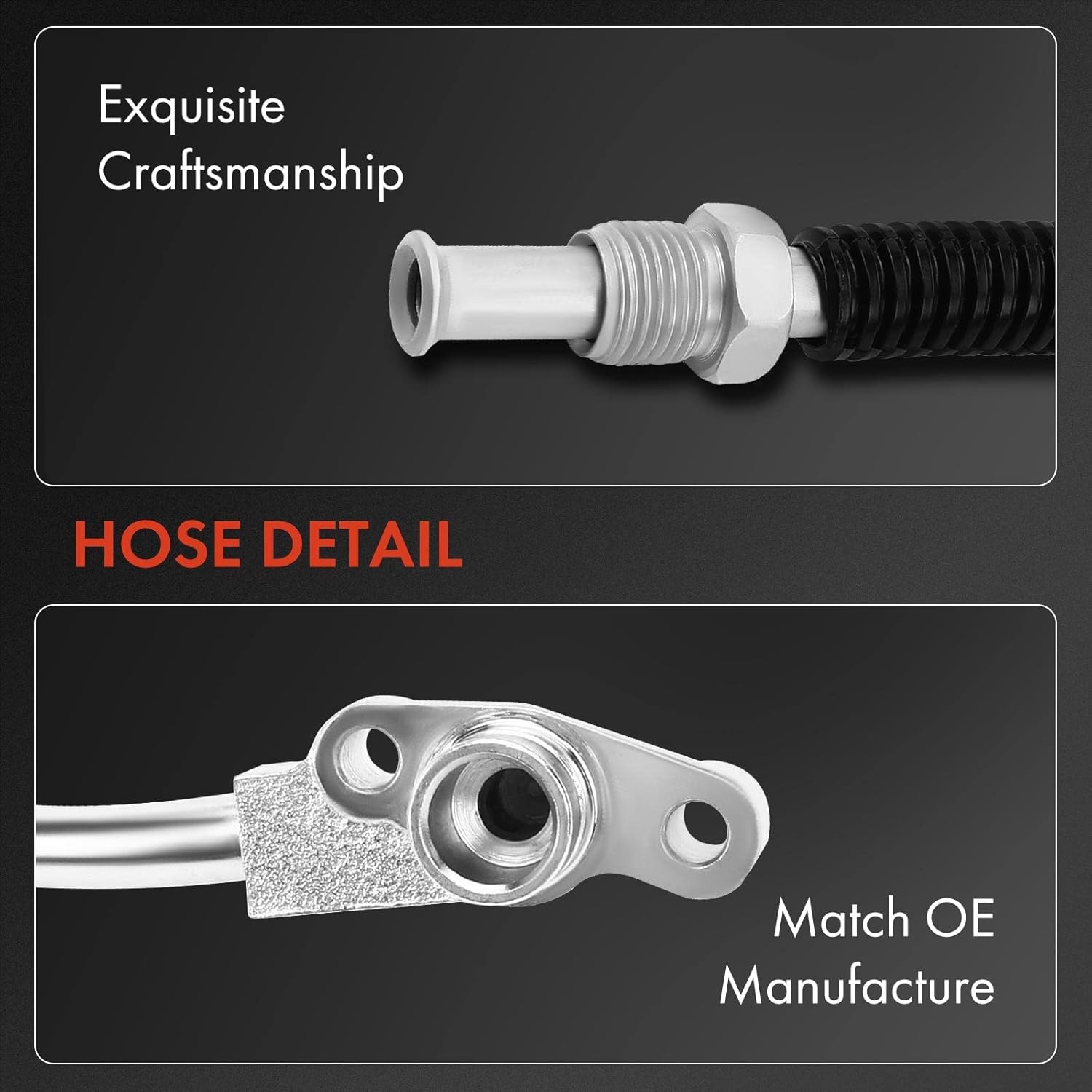 A-Premium Power Steering Pressure Hose Line Assembly Compatible with Honda Ridgeline 2012 2013 2014, V6 3.5L Petrol, Pump To Gear/Rack Pinion