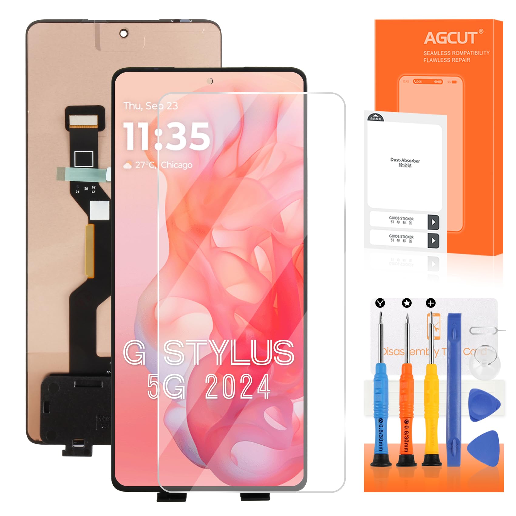 LCD Display Screen For Moto G Stylus 5G 2024 XT2419 Glass Touch - Foto 8