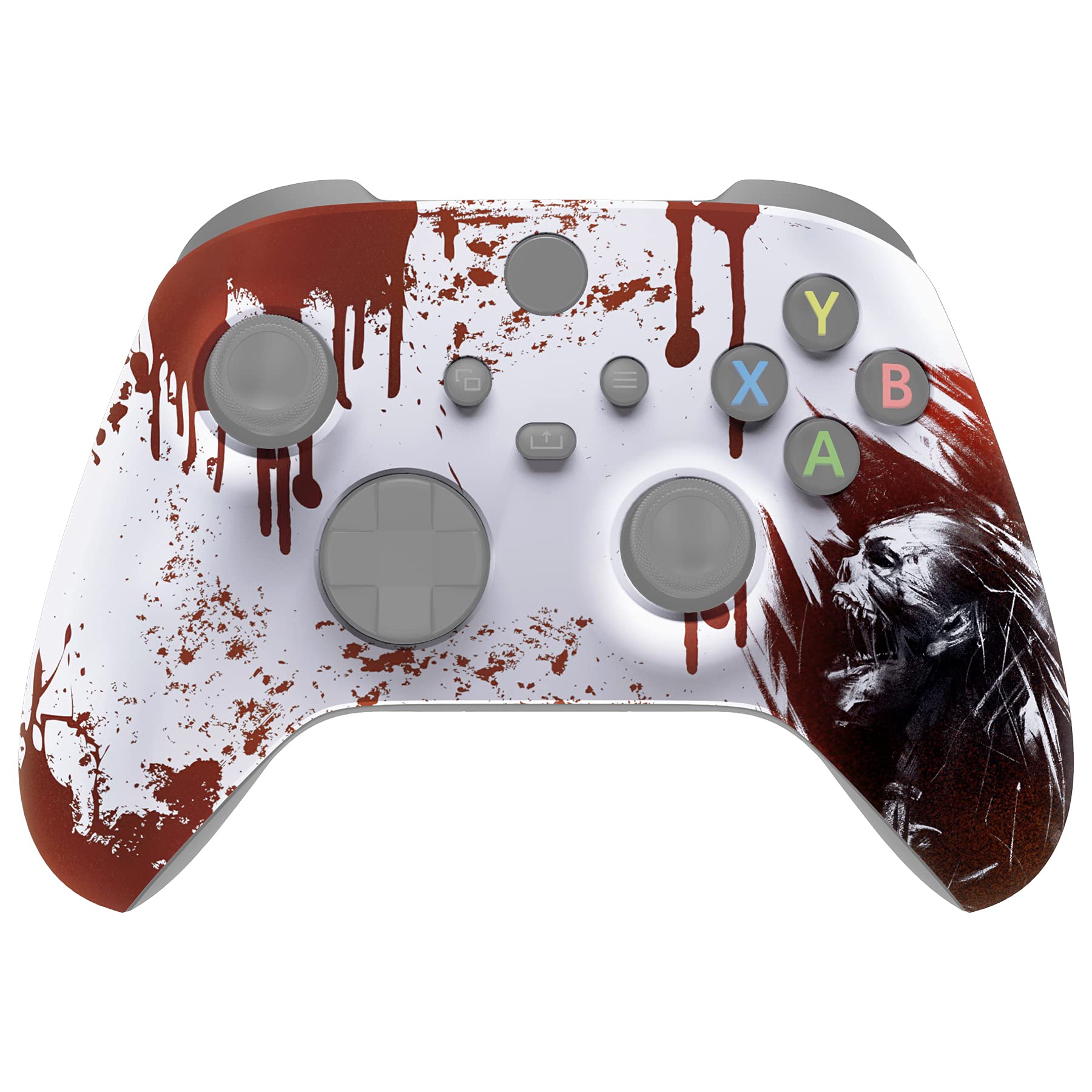 eXtremeRate Custom Shell for Xbox Series X & S Controller - Revitalize Your Controller - Blood Zombie Replacement Cover Front Housing Cover for Xbox Core Controller Wireless [Control NOT Included] - 5