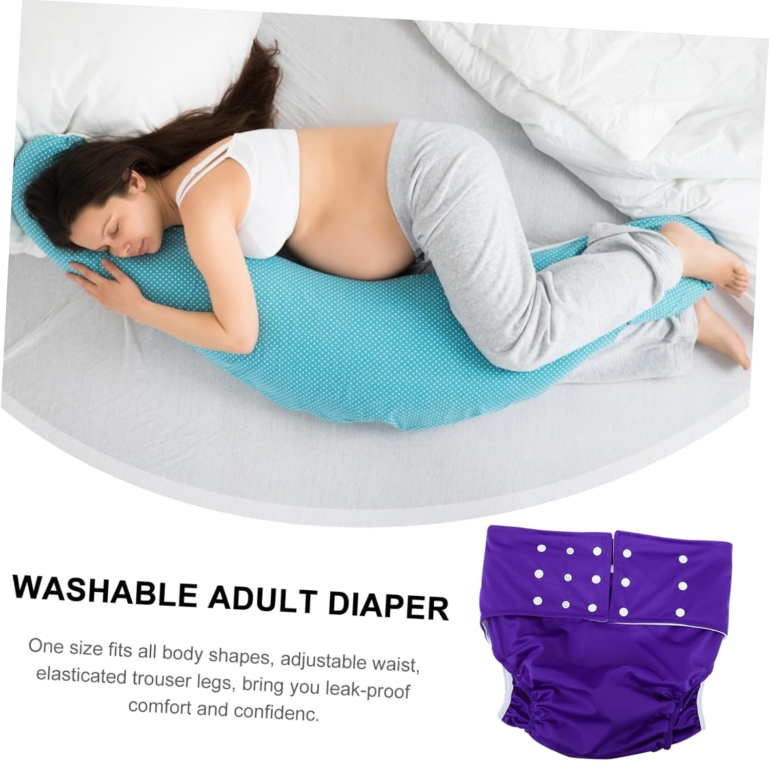 Didiseaon 1pc Leak Cloth Diaper for Adults Washable Menstrual Pants for Incontinence and Postpartum Care Breathable and Skin-Friendly Design Unisex Suitable for Users