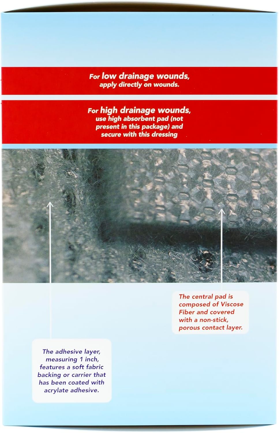 Areza Medical - Bordered Gauze Island Dressing - Wound Dressing - Latex Free - sterile - 6" x 6" - 60 per Box