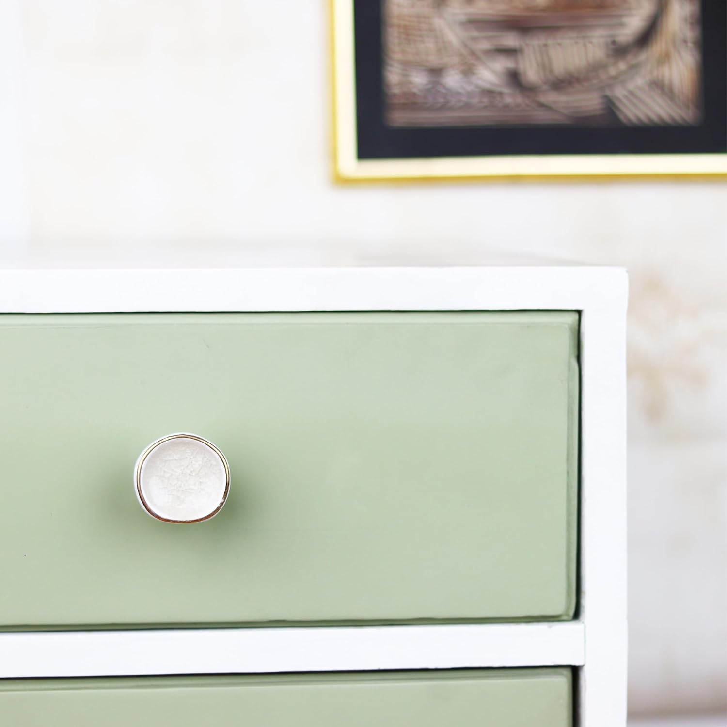 Indian Shelf Ceramic Off White Ocean Crater Unique Drawer Handles Cabinet Pulls Dresser Knobs Stylish Hardware