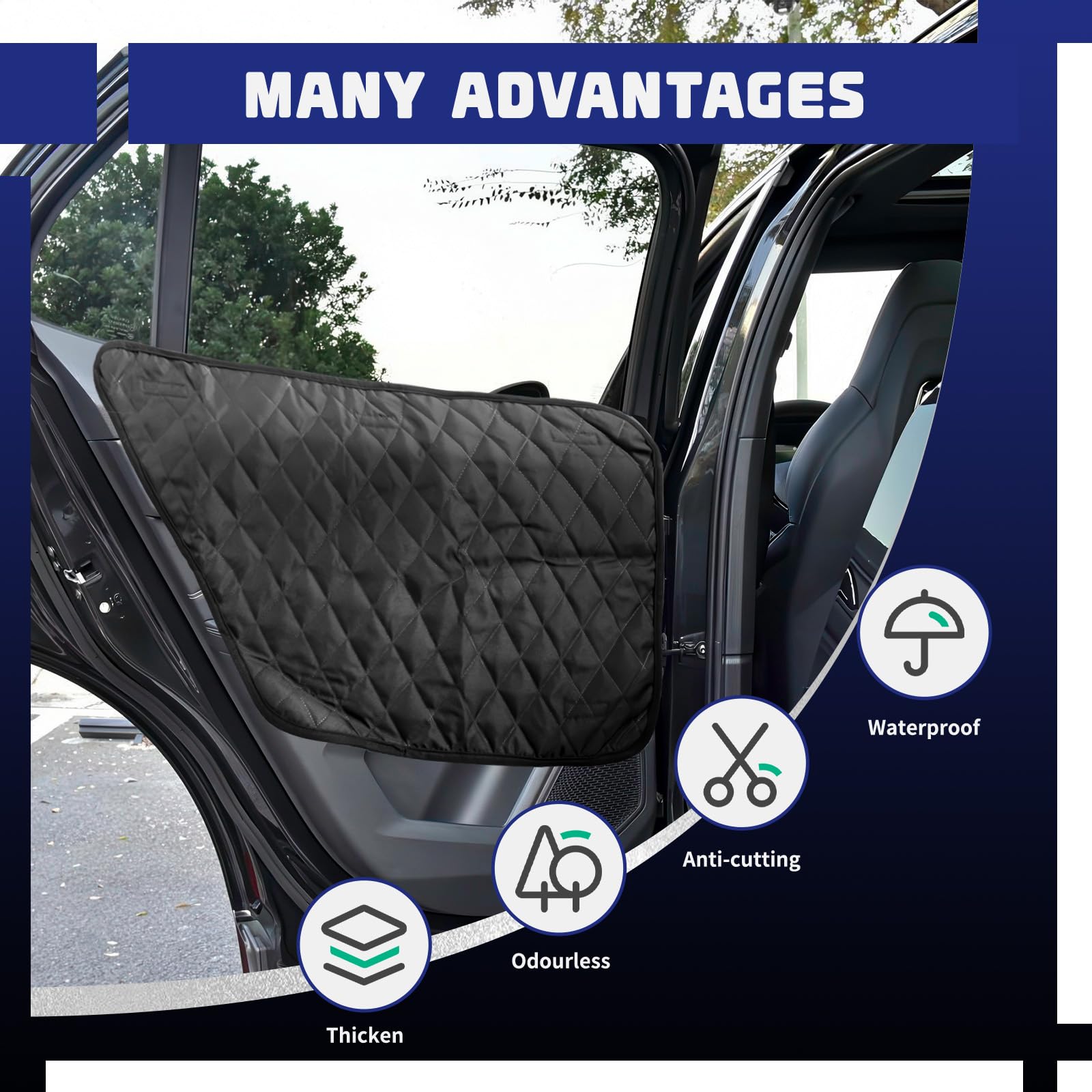Yitexin 1 Pair Car Door Protector for Dogs Waterproof & Anti-Slip Pet Door Covers - Image 3