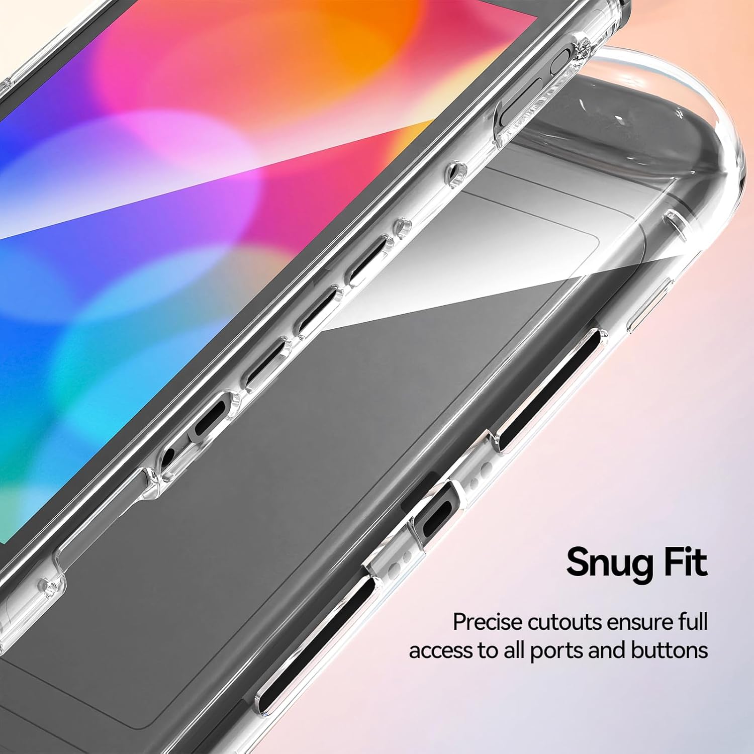 GeekShare Clear Case Compatible with Nintendo Switch 2, TPU Grip Protective Cover for Switch 2025 Console and Joy Cons - Image 5