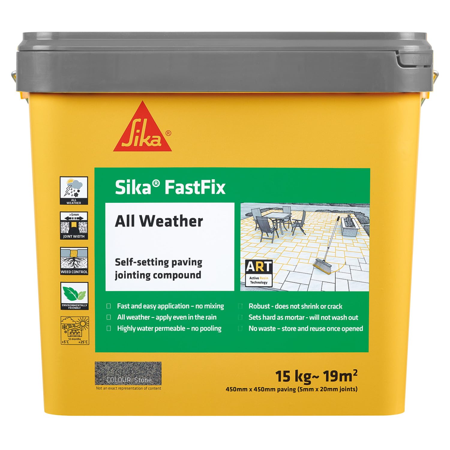 Everbuild SKFFIXSTN16 Sika® FastFix All Weather Stone 15kg
