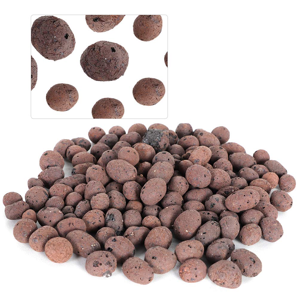 Yosoo Hydroponic Clay Pebbles Growing Media Galets d'argile anionique pour système hydroponique Jardin d'herbes d'intérieur pour laitue, Menthe, Persil